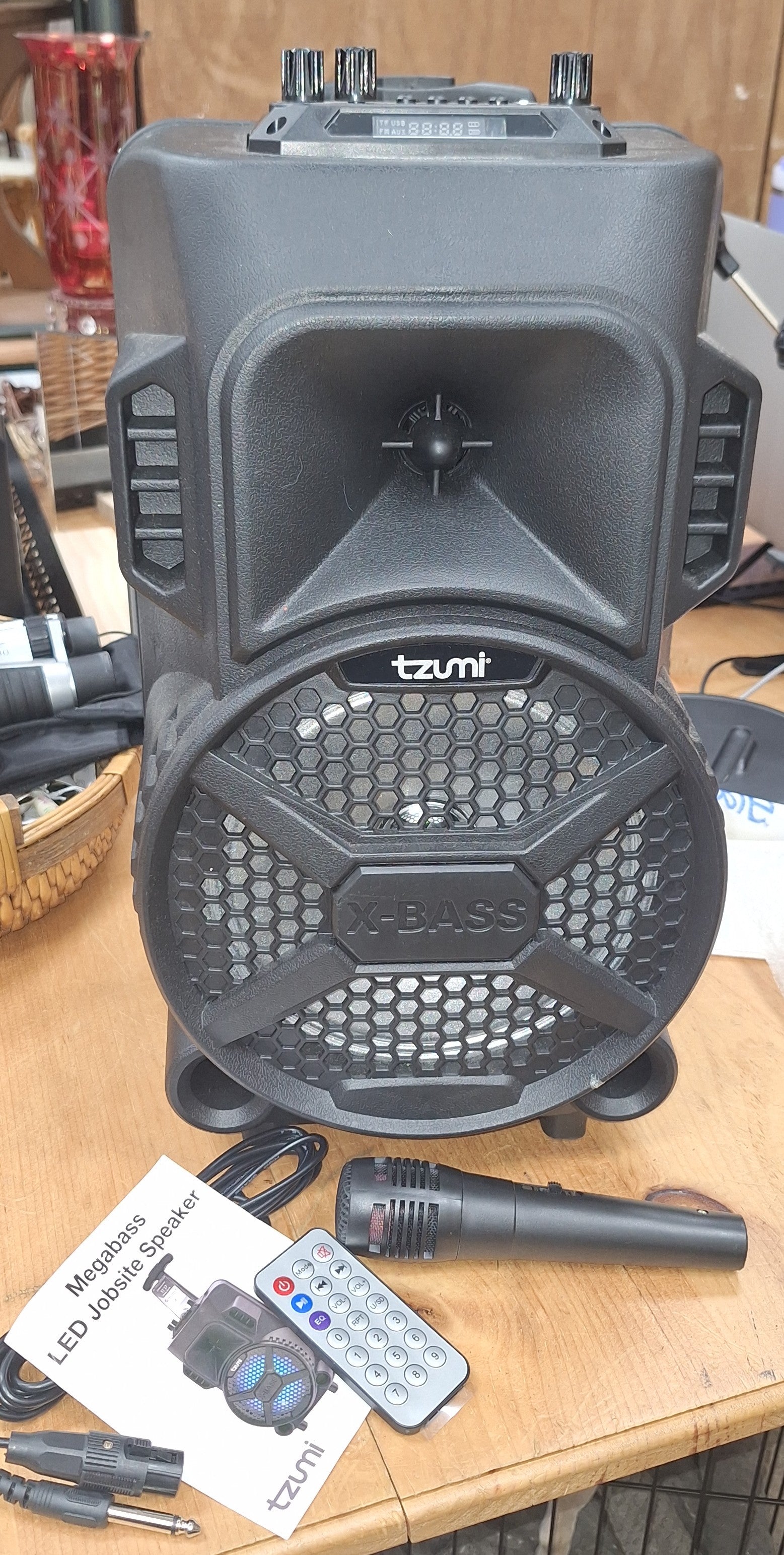 Tzumi Megabass LED/Bluetooth/Karaoke Jobsite Speaker