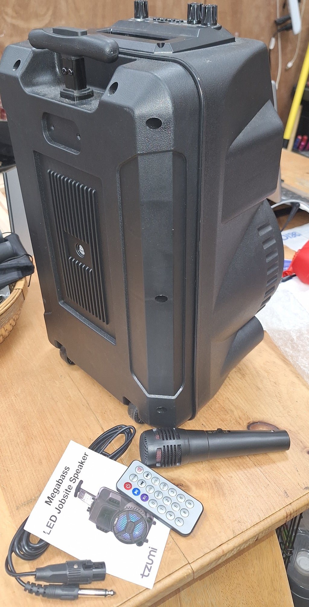 Tzumi Megabass LED/Bluetooth/Karaoke Jobsite Speaker