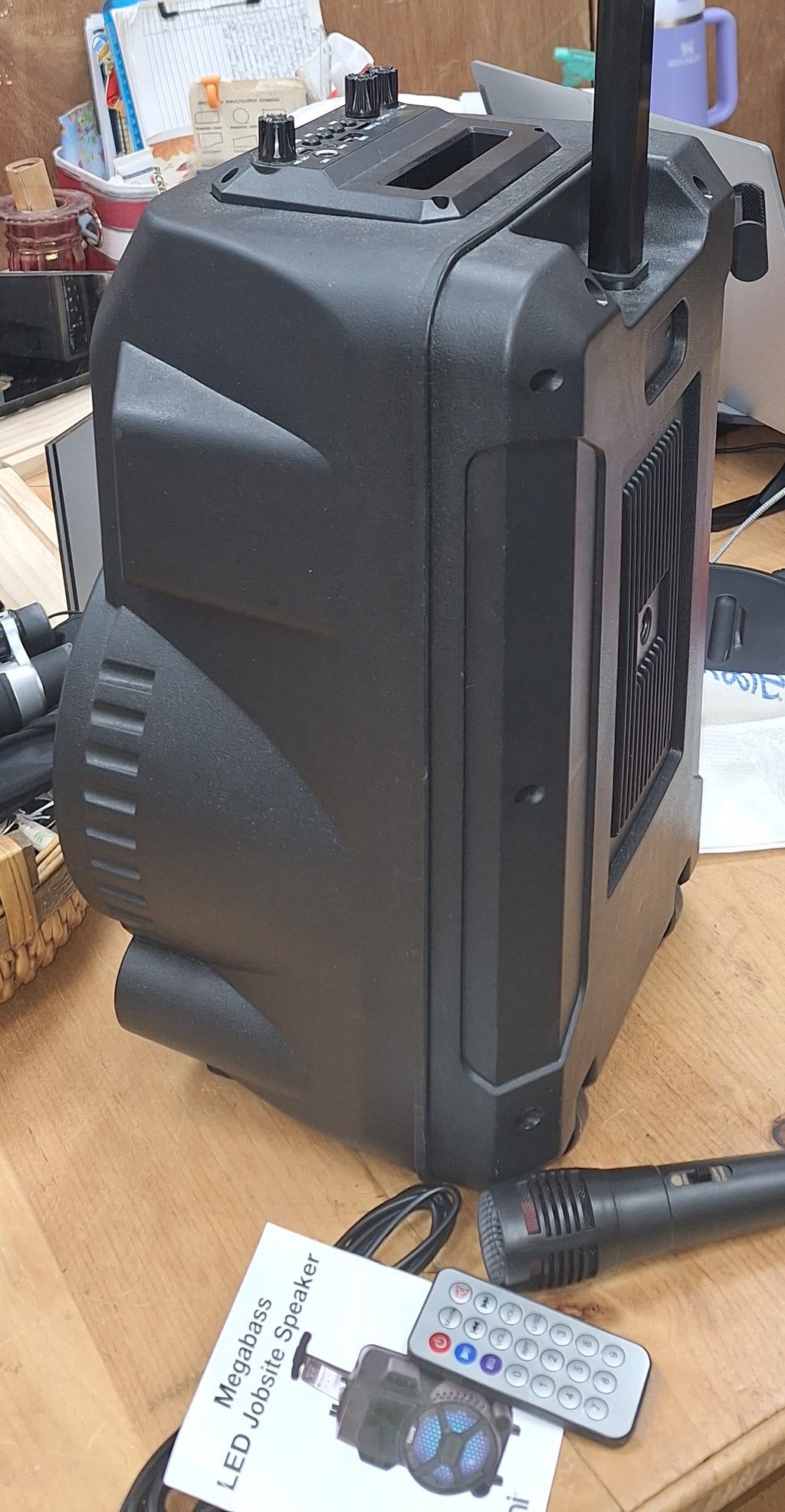 Tzumi Megabass LED/Bluetooth/Karaoke Jobsite Speaker