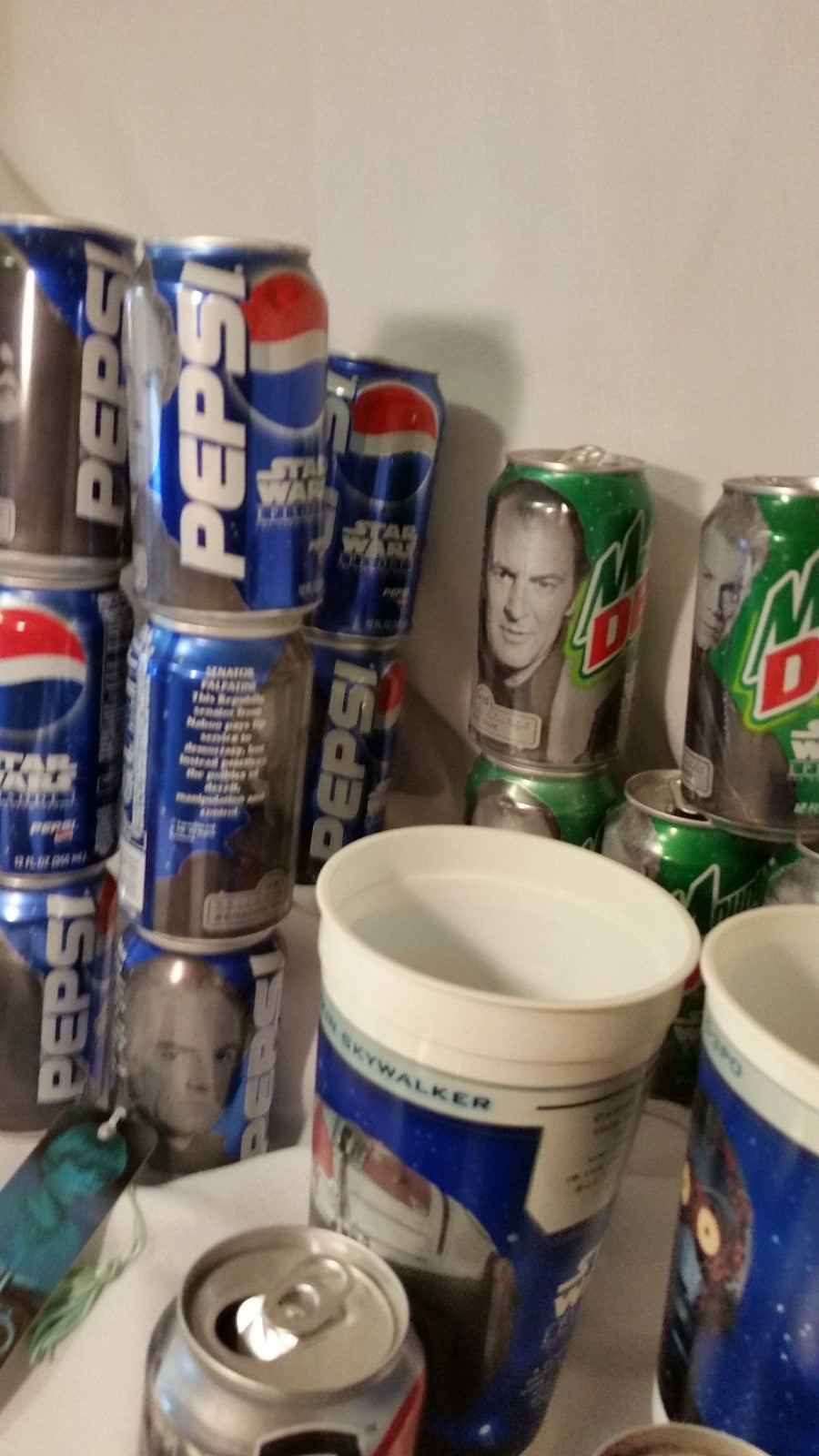 Star Wars Epsode I Pepsi Cans 26  2 Drink Cups  Book Mark